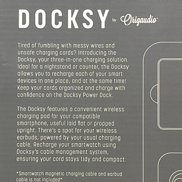 DOCKSY Apple DockStation-White-3x Charge- Phone 📱 Wireless Earbuds, Smart Watch - Picture 5 of 11